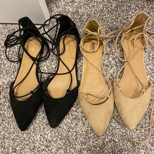 Two pairs- Pointed toe flats